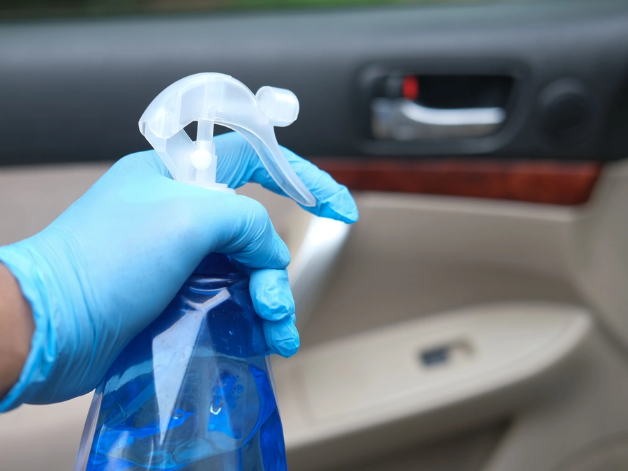Door panel, interior wipe-down